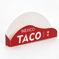 Boîte jetable personnalisée en papier kraft alimentaire résistant à la graisse pour tortillas mexicaines croustillantes, idéale pour la restauration et la vente à emporter