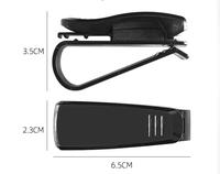W-0815 Porte-lunettes de soleil multifonction personnalisé à suspendre sur la visière de voiture pour l'intérieur de la voiture