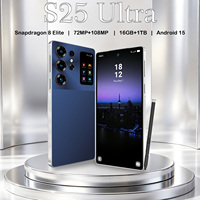 Téléphone mobile S25 Ultra 5G le mieux noté, 16 Go de RAM, 1 To de mémoire interne, triple appareil photo 108 MP pour fournisseur mondial