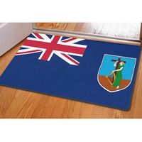 Tapis de sol rectangulaire lavable avec drapeau national, support en caoutchouc qui retient la boue et les débris, paillasson pour intérieur et extérieur