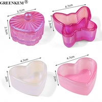 Nouveau cristal ongles tasse rose coeur magasin manucure brosse lavage tasse verre Nail Art outil épaissi avec couvercle stylo ongles lavage tasse