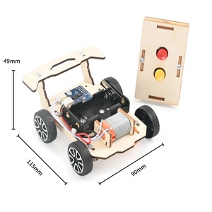 Kit de jouets à assembler soi-même OKYN-Y2435, kit de modèle de voiture RC en bois, jouet de voiture télécommandée, jouets d'ingénierie pour enfants, kits de construction de voitures - Product Image 5