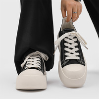 Nouvelles baskets classiques tendance pour hommes, style rétro, en toile, à lacets, couleur unie, rehaussantes, décontractées et polyvalentes, collection Printemps 2026