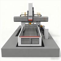 Centre d'usinage à portique robuste CNC XKG2740 avec commande Fanuc, pour usinage automatique de l'acier, haute précision universelle