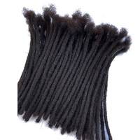 Yotchoi-Cabello Humano Remy brasileño hecho a mano, micromechones de rastas de 0,2 cm y 0,4 cm de ancho