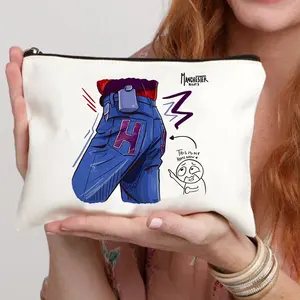 Bolsa de Cosméticos y Maquillaje de Lona con Cierre de Cremallera y Estampado de Carta de Amor, Organizador de Artículos de Aseo para Viaje, Almacenamiento <span class=keywords><strong>Harry</strong></span>'s House - Product Image 4