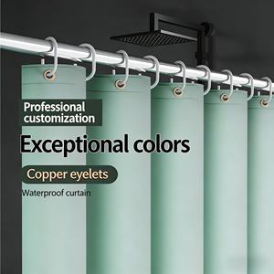 Rideau de douche vert <span class=keywords><strong>sauge</strong></span> élégant - Rideau de douche opaque et hydrofuge pour baignoire et cabine de douche - Product Image 3