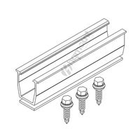 Système de montage sans rail pour toiture métallique, support solaire en aluminium, profilé mini-rail