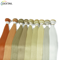 Paquets de cheveux synthétiques résistants à la chaleur sans enchevêtrement et sans perte, tissage d'extension de cheveux synthétiques Futura LF Fiber de différentes couleurs