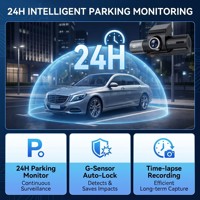 Caméra embarquée OEM/ODM 3,2 pouces 4K+2K+2K, enregistreur de conduite double objectif avec Wi-Fi, surveillance de stationnement 24h/24 et enregistrement en time-lapse DVR