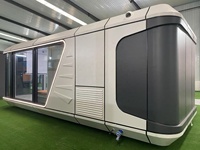 Maisons préfabriquées en conteneurs écologiques en aluminium extensible, capsules spatiales, mini-maisons sur roues, luxe commercial, 20 pieds/40 pieds