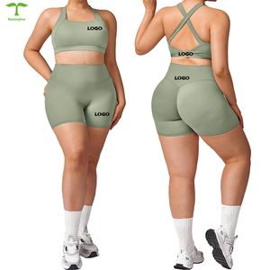 Abbigliamento donna taglie forti per abbigliamento da palestra Set di <span class=keywords><strong>Leggings</strong></span> taglie forti per donna 3xl abbigliamento sportivo da palestra Set Fitness - Product Image 4