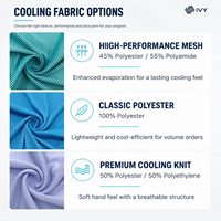Wuxi Ivy Serviette de sport à séchage rapide écologique pour l'entraînement d'été Camping Fitness avec foulard en maille microfibre