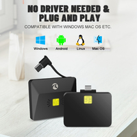 ZOWEETEK 12026-X OTG lecteur de carte de crédit Mobile paiement ISO 7816 ID & IC lecteur de carte à puce USB C / Type C lecteur de carte à puce écrivain