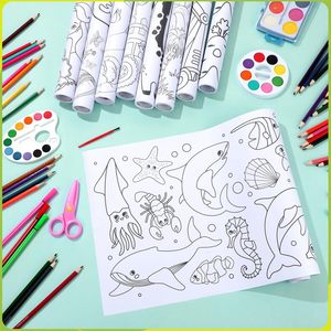 لفة تلوين يدوية مخصصة للأطفال، ورق رسم لاصق للأطفال الصغار، هدية للأطفال، ديكور منزلي، هدية عيد ميلاد - Product Image 3