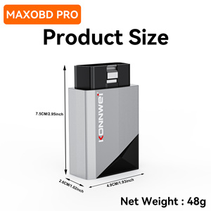 Scanner de diagnostic automobile sans fil KONNWEI MAXOBD PRO compatible avec iOS Android, système <span class=keywords><strong>complet</strong></span> OBD2 Bluetooth 5.2 - Product Image 1