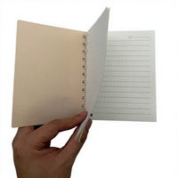Carnet à spirale double simple en métal A6, couverture en polypropylène, 80 feuilles, bloc-notes ligné universitaire, mini carnets à spirale personnalisés