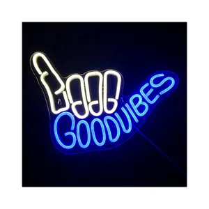 LED neon lights Good Vibes 666 neon lights bar room decoration manufacturers for direct supply neon sign
