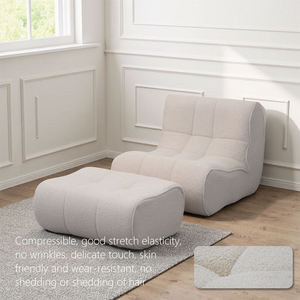 Canapé sectionnel moderne carré en tissu rembourré avec mousse à mémoire de forme pour salon, chambre, bureau, dortoir - Product Image 4