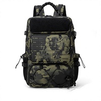 Sac de randonnée multi-usages, randonnée en plein air, camping, tactique, unisexe, denim, polyester, imperméable, grande capacité