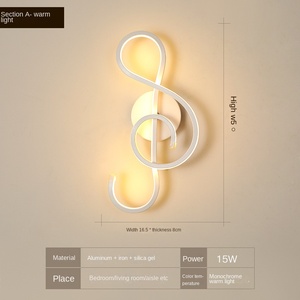 โคมไฟติดผนังอลูมิเนียมคู่ไฟ LED ติดผนังดีไซน์ใหม่ทันสมัยไฟตกแต่งโรงแรมสำหรับบ้าน - Product Image 2