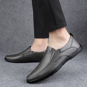 Mocassins Bateaux Souples en Cuir de Vachette <span class=keywords><strong>Taille</strong></span> 38-46 pour Homme à Enfiler - Product Image 5