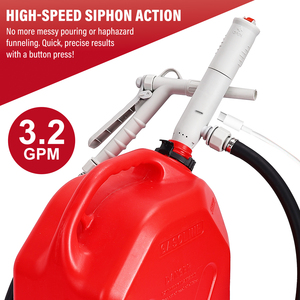 Portable Manual Transfer Pump with Rubber <b>Hose</b> Battery <b>Powered</b> Multipurpose Electric Water Fuel Pump for Fluid Transfer - Product Image 2