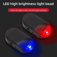 Lampe d'avertissement solaire pour voiture, simule une caméra antivol universelle, lumière LED simulée pour l'intérieur, antivol