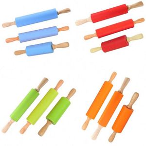 Fondant Cake Dough Roller Cooking <b>Tools</b> Silicone Cookies Biscuit Embossing Bakeware Non-Stick <b>Rolling</b> Pin Pastry <b>Tools</b> - Product Image 6