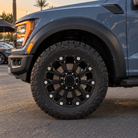 GVICHN Maßgefertigte Glänzend Schwarze Gefräste 8-Loch Offroad-Truck-Felgen Leichtmetallräder für Ford F150 Dodge Ram Chevy Silverado GMC Sierra