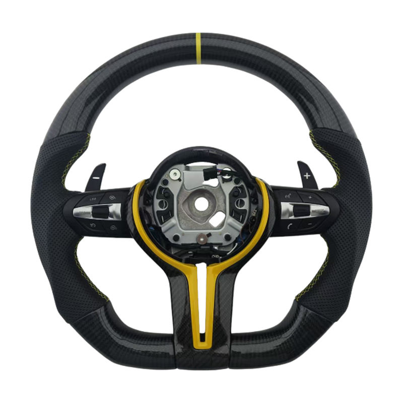 6 Series F06/F12+Carbon Fibre+Leather+yellow Stripe Stitchi