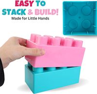 Lot de 12 grands blocs de construction pour enfants Blocs Jumbo pour les tout-petits Briques géantes empilables Blocs de construction Jouets pour enfants