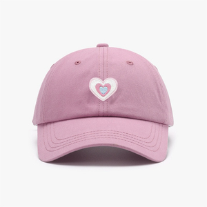 Wholesale Custom Logo Y2K Aesthetic Pink Heart Embroidery Cotton Baseball Cap Unstructured Soft Top <b>Dad</b> <b>Hat</b> for Women Girls - Product Image 2