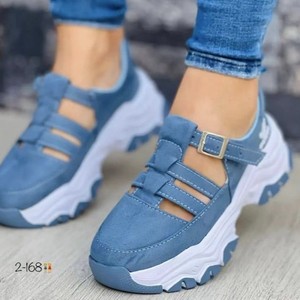 <span class=keywords><strong>Sandalias</strong></span> de Verano para <span class=keywords><strong>Mujer</strong></span> Talla Grande 2025 Nueva Tendencia de Moda con Hebilla Baja, Zapatillas Casuales Planas con Plantilla de TPR, Comercio Exterior - Product Image 3