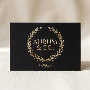 Cartes personnalisées imprimées, estampage à chaud, bord doré, cartes de visite en papier artistique, luxe, cartes de visite professionnelles noires - Product Image 4