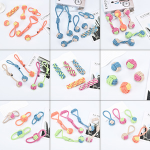 Jouet pour chien en corde de chanvre et coton, résistant aux morsures, durable, corde à mâcher nouée pour chiot, jouets pour chien - Product Image 6