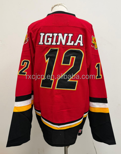 男士批发 # 12 Jarome Iginla 复古卡尔加里冰球球衣 100% 聚酯纤维 透气速干 热销全系列 - Product Image 4