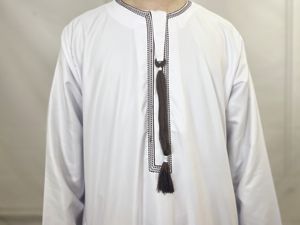 ملابس إسلامية رجالية ثوب عماني بأكمام طويلة وجبة بسحاب للرجال بتصميم عربي سعودي ودبي - Product Image 5