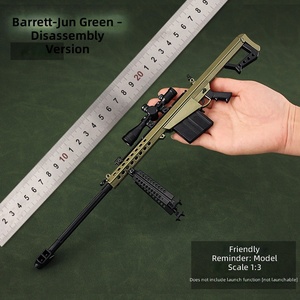 Modèle de pistolet d'assemblage Barrett M82A1, modèle M4A1 Ar18 noir, modèle de pistolet en métal 1:3, jouet de pistolet sûr, miniature - Product Image 2