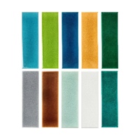 Mosaico Rectangular Largo de Ladrillos Esmaltados Hechos a Mano con Patrón de Grietas de Hielo Vintage, Verde Oscuro, para Mostradores de Bar, Alojamientos, Piscinas y Decoración Industrial