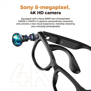 Gafas Inteligentes M02 1080P con Control <span class=keywords><strong>por</strong></span> Voz, IA, Grabación de Fotos, Vídeos y <span class=keywords><strong>Audio</strong></span>, Música, Traducción en Tiempo Real, Resistentes al Agua IPX67, Carga Magnética - Product Image 5
