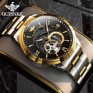OUPINKE 3190 Hollow Automatic <b>Mechanical</b> Watch For Men Swiss Certificate Brand Men's Watches Luxury Waterproof Man Hand <b>Clock</b> - Product Image 2