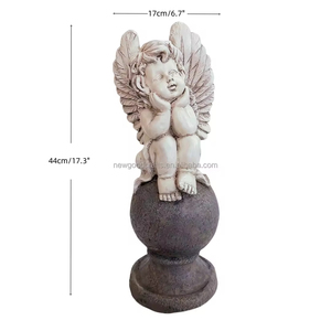 17.3 ngoài trời Vườn trang trí Thiên thần tượng Patio trang trí nội thất CUPID điêu khắc nhựa thủ công mỹ nghệ thiên thần vườn tượng cho tinh thần Quà Tặng - Product Image 1