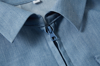 Combinaison en chambray à manches courtes pour femmes |   Combinaison décontractée à taille élastique pour le bureau et le travail au quotidien