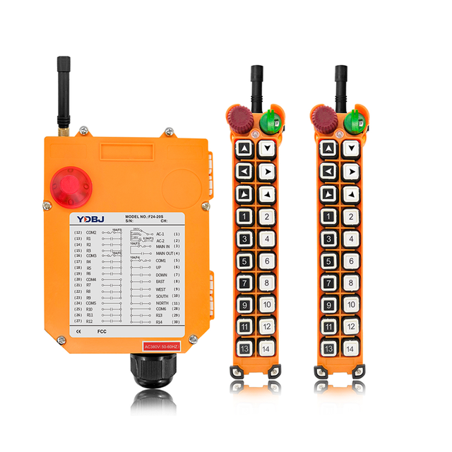 Single-Speed Wireless Remote Control F24-20S 20-Channel Button for Waterproof Remote Control Mechanical Equipment Made Plastic