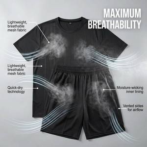 <span class=keywords><strong>Pantaloncini</strong></span> Sportivi Unisex Leggeri Estivi con Effetto Acid Wash, Traspiranti per <span class=keywords><strong>Fitness</strong></span> - Product Image 6