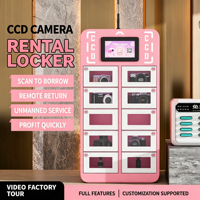 Casier de stockage intelligent à reconnaissance faciale avec caméra CCD, paiement par code QR, enregistrement et retour en libre-service, pour la location et le partage
