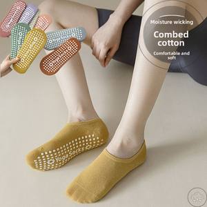 Calzini professionali da donna Pilates a punto colla antiscivolo calzini da Yoga in cotone autunno sport per tutte le stagioni all'ingrosso lavorato a maglia - Product Image 4