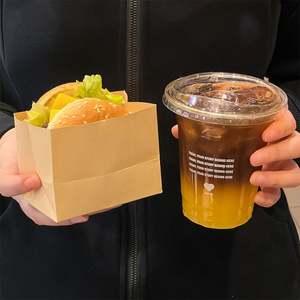 Sac à pain en papier kraft brun biodégradable et recyclable, résistant à la graisse, taille personnalisable, design imprimé avec logo, pour les plats à emporter, les hamburgers - Product Image 3