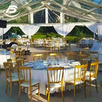 Beau matériel en aluminium transparent blanc Portes en verre transparent Maison Chapiteau de cérémonie de mariage Gazebo extérieur Tentes de jardin